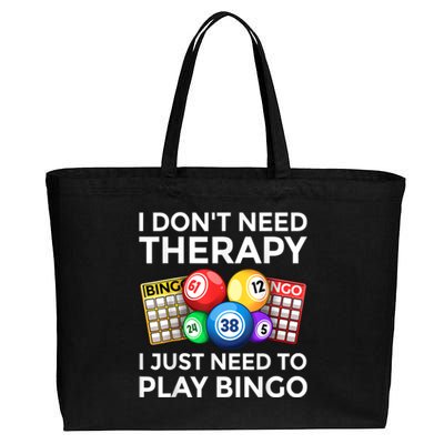 Cute Bingo Design For Men Women Casino Gambling Bingo Lovers Cotton Canvas Jumbo Tote