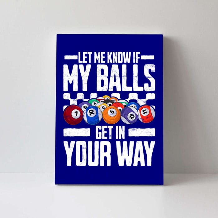 Cool Billiards Design Funny Billiard Pool Player Gift Canvas