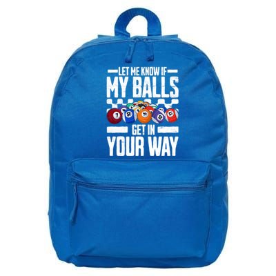 Cool Billiards Design Funny Billiard Pool Player Gift 16 in Basic Backpack