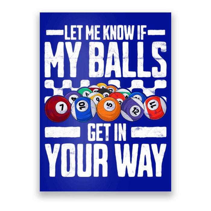 Cool Billiards Design Funny Billiard Pool Player Gift Poster