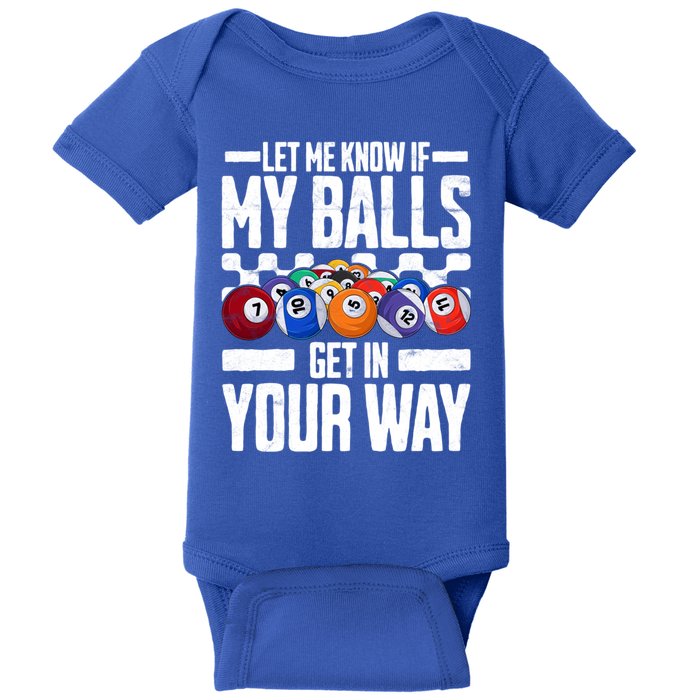 Cool Billiards Design Funny Billiard Pool Player Gift Baby Bodysuit