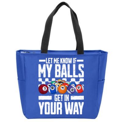 Cool Billiards Design Funny Billiard Pool Player Gift Zip Tote Bag