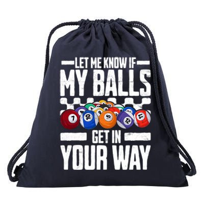 Cool Billiards Design Funny Billiard Pool Player Gift Drawstring Bag