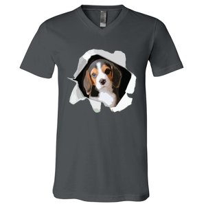 Cute Beagle Dog Puppy Lover Men Women V-Neck T-Shirt