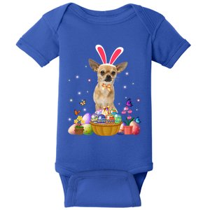 Cute Bunny Dachshund Dog With Easter Eggs Basket Easter Day Cute Gift Baby Bodysuit