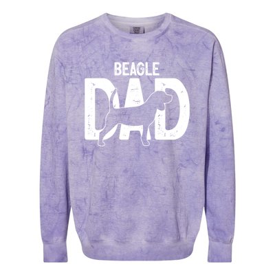 Cute Beagle Dad Dog Puppy Lover Father Cute Gift Colorblast Crewneck Sweatshirt