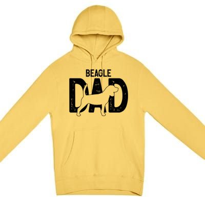 Cute Beagle Dad Dog Puppy Lover Father Cute Gift Premium Pullover Hoodie