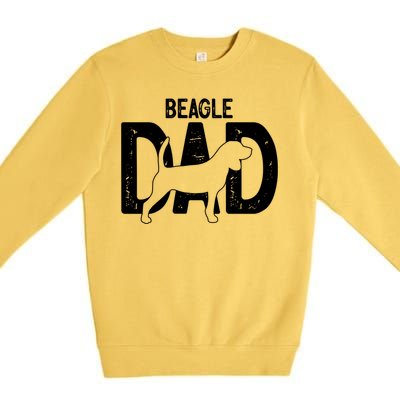 Cute Beagle Dad Dog Puppy Lover Father Cute Gift Premium Crewneck Sweatshirt