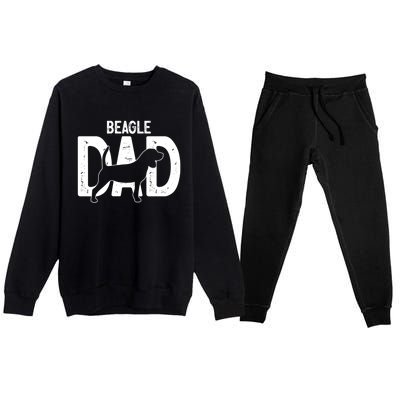 Cute Beagle Dad Dog Puppy Lover Father Cute Gift Premium Crewneck Sweatsuit Set