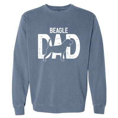 Cute Beagle Dad Dog Puppy Lover Father Cute Gift Garment-Dyed Sweatshirt