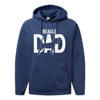 Cute Beagle Dad Dog Puppy Lover Father Cute Gift Performance Fleece Hoodie