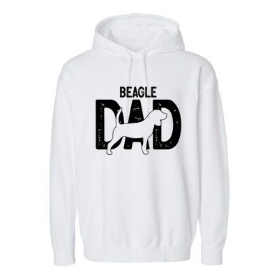 Cute Beagle Dad Dog Puppy Lover Father Cute Gift Garment-Dyed Fleece Hoodie