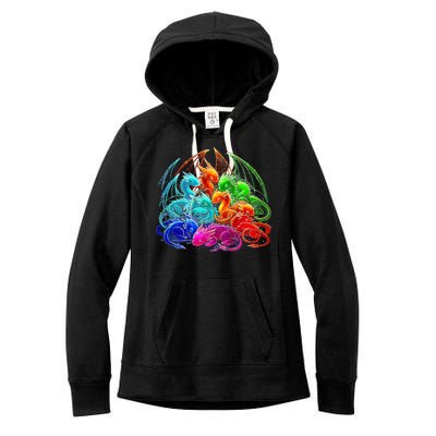 Colorful Baby Dragon Cute Pretty Birthday Women's Fleece Hoodie