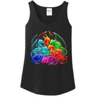 Colorful Baby Dragon Cute Pretty Birthday Ladies Essential Tank