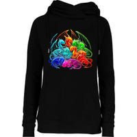 Colorful Baby Dragon Cute Pretty Birthday Womens Funnel Neck Pullover Hood