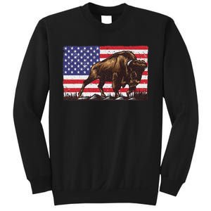 Cool Bison Design Buffalo Bison Lovers Sweatshirt