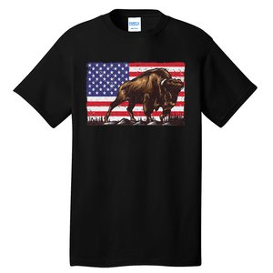 Cool Bison Design Buffalo Bison Lovers Tall T-Shirt