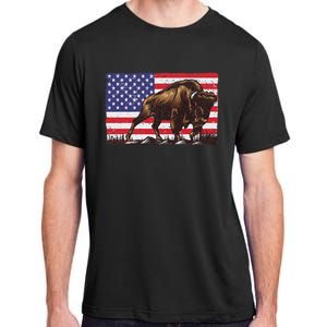 Cool Bison Design Buffalo Bison Lovers Adult ChromaSoft Performance T-Shirt