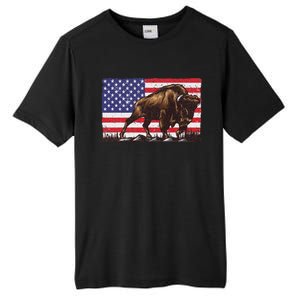 Cool Bison Design Buffalo Bison Lovers Tall Fusion ChromaSoft Performance T-Shirt