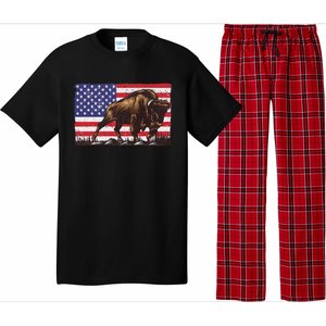 Cool Bison Design Buffalo Bison Lovers Pajama Set