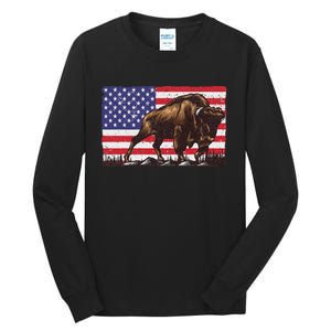 Cool Bison Design Buffalo Bison Lovers Tall Long Sleeve T-Shirt