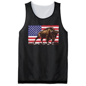 Cool Bison Design Buffalo Bison Lovers Mesh Reversible Basketball Jersey Tank