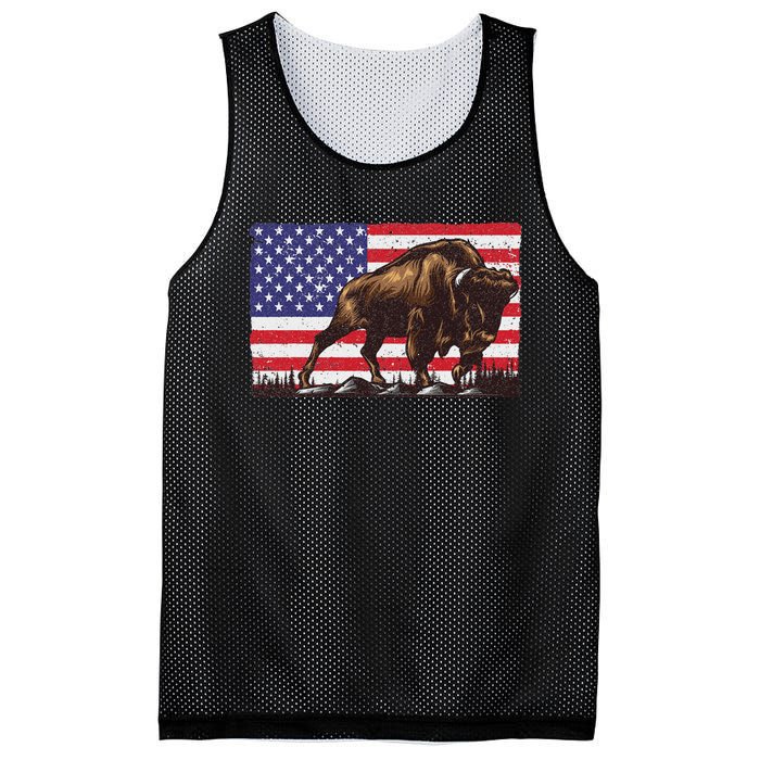 Cool Bison Design Buffalo Bison Lovers Mesh Reversible Basketball Jersey Tank