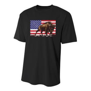 Cool Bison Design Buffalo Bison Lovers Youth Performance Sprint T-Shirt