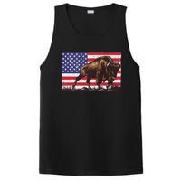 Cool Bison Design Buffalo Bison Lovers PosiCharge Competitor Tank