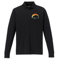 Cool Bison Design For Women Buffalo Bison Lovers Performance Long Sleeve Polo