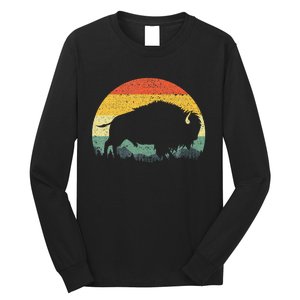 Cool Bison Design For Women Buffalo Bison Lovers Long Sleeve Shirt