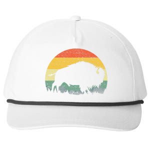 Cool Bison Design For Women Buffalo Bison Lovers Snapback Five-Panel Rope Hat