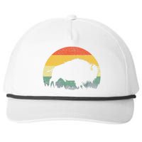 Cool Bison Design For Women Buffalo Bison Lovers Snapback Five-Panel Rope Hat