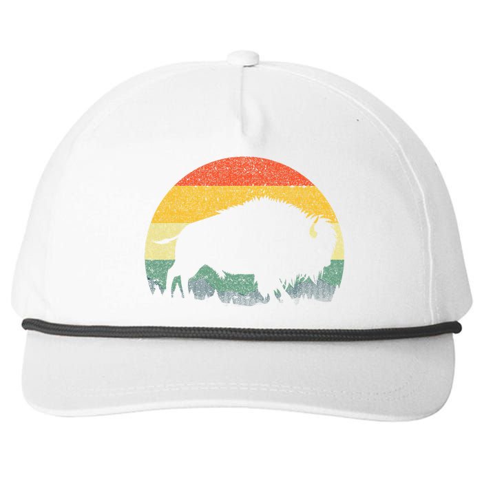 Cool Bison Design For Women Buffalo Bison Lovers Snapback Five-Panel Rope Hat