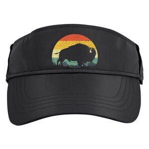 Cool Bison Design For Women Buffalo Bison Lovers Adult Drive Performance Visor