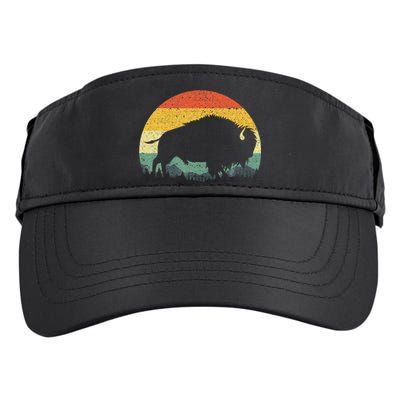 Cool Bison Design For Women Buffalo Bison Lovers Adult Drive Performance Visor