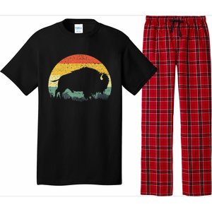 Cool Bison Design For Women Buffalo Bison Lovers Pajama Set