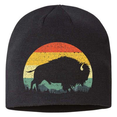 Cool Bison Design For Women Buffalo Bison Lovers Sustainable Beanie