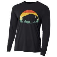 Cool Bison Design For Women Buffalo Bison Lovers Cooling Performance Long Sleeve Crew