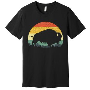 Cool Bison Design For Women Buffalo Bison Lovers Premium T-Shirt