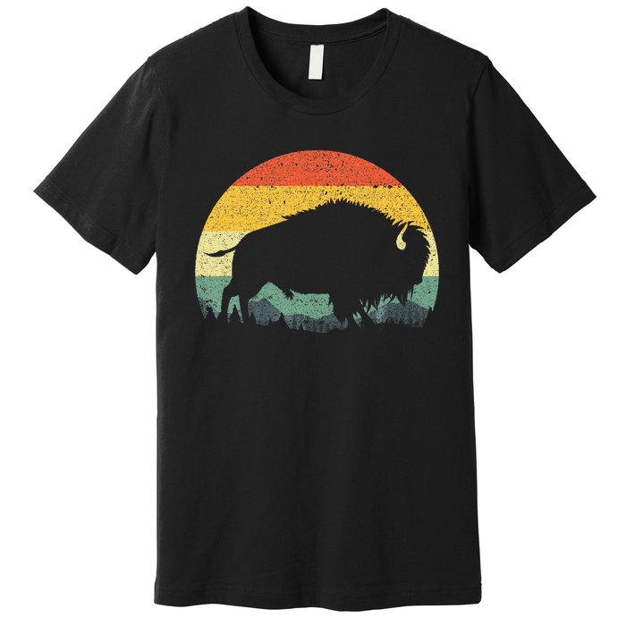 Cool Bison Design For Women Buffalo Bison Lovers Premium T-Shirt