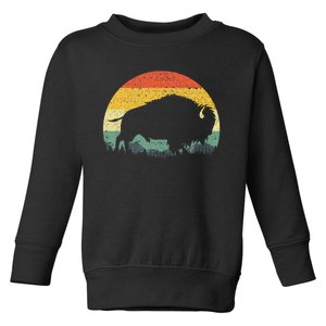 Cool Bison Design For Women Buffalo Bison Lovers Toddler Sweatshirt