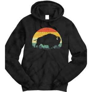 Cool Bison Design For Women Buffalo Bison Lovers Tie Dye Hoodie