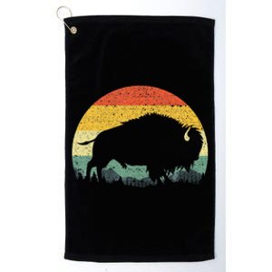 Cool Bison Design For Women Buffalo Bison Lovers Platinum Collection Golf Towel