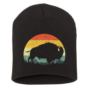 Cool Bison Design For Women Buffalo Bison Lovers Short Acrylic Beanie