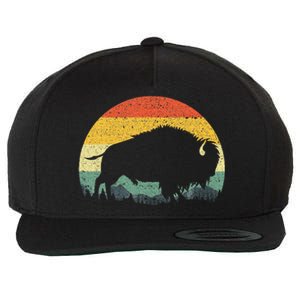 Cool Bison Design For Women Buffalo Bison Lovers Wool Snapback Cap