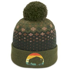 Cool Bison Design For Women Buffalo Bison Lovers The Baniff Cuffed Pom Beanie