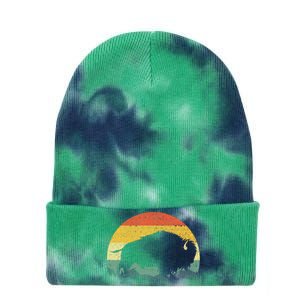 Cool Bison Design For Women Buffalo Bison Lovers Tie Dye 12in Knit Beanie