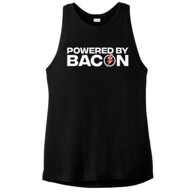 Cool Bacon Design Bacon Strip Pork Lovers Ladies PosiCharge Tri-Blend Wicking Tank