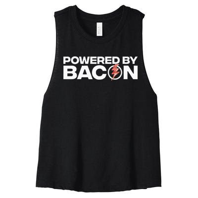 Cool Bacon Design Bacon Strip Pork Lovers Women's Racerback Cropped Tank